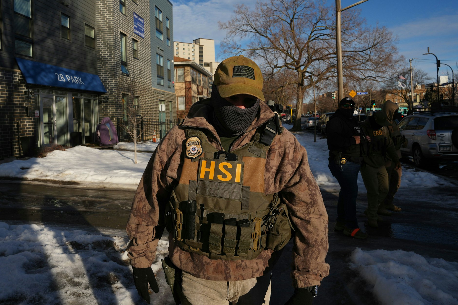 Ein HSI-Beamter der US-Einwanderungsbehörde ICE