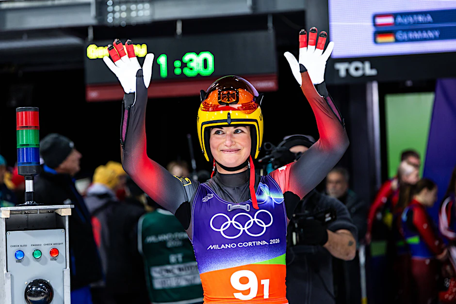 Julia Taubitz aus Annaberg-Buchholz ist die deutsche Rodel-Königin, holte Gold im Einsitzer und in der Teamstaffel.