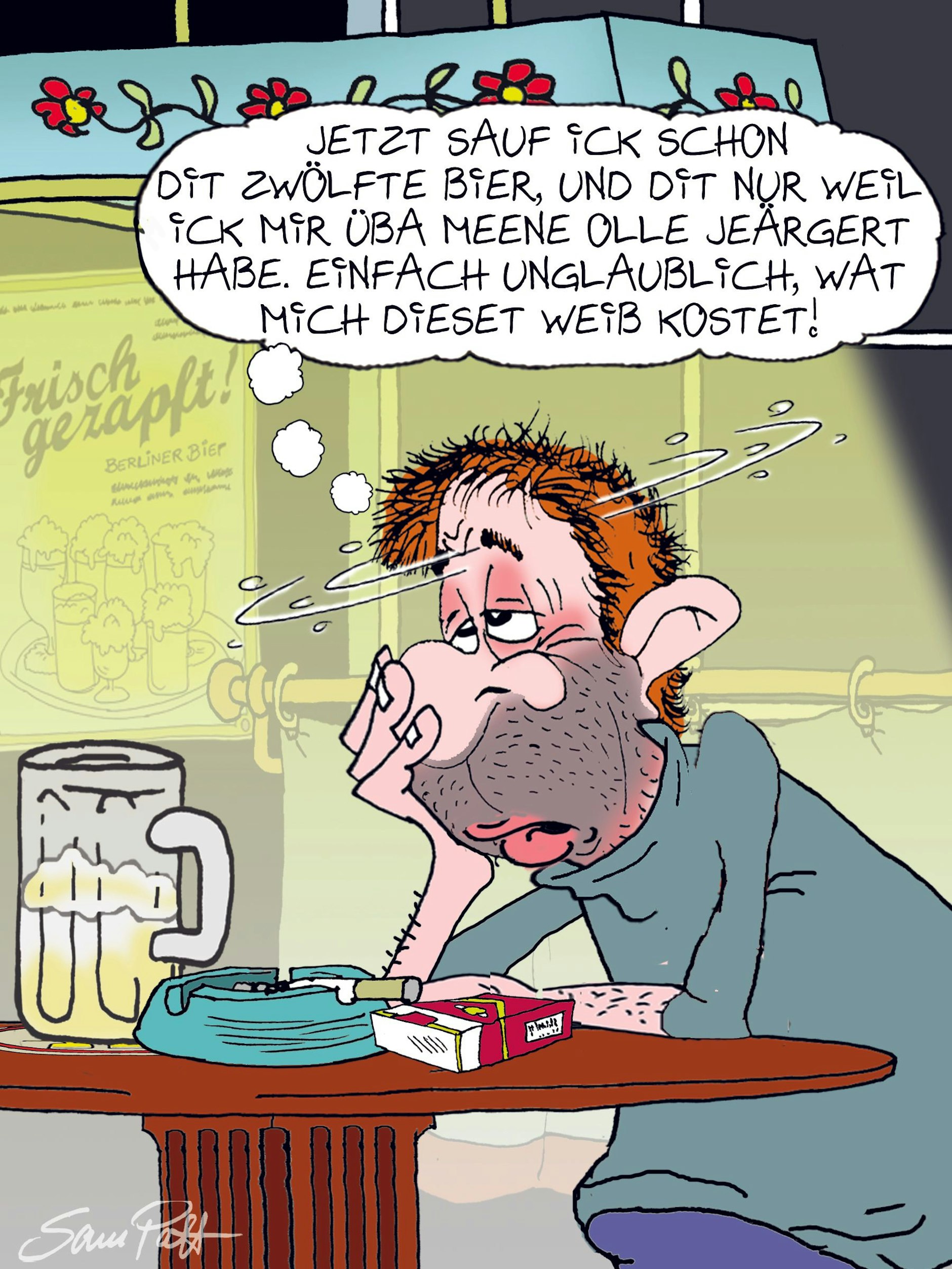 Der Cartoon des Tages unterhält sie jeden Tag, dafür zuständig ist unser Zeichner Sam Paff aus Berlin.