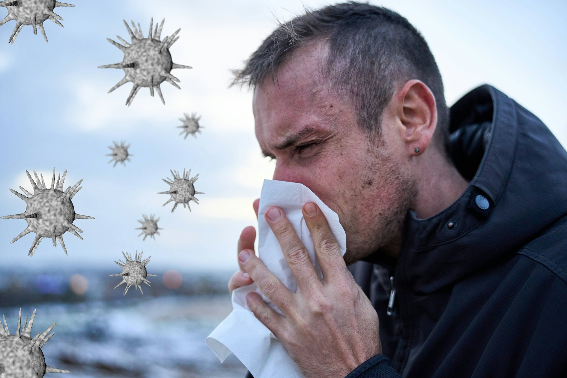 Er krank ist, gehört ins Bett – und nicht in die öffentlichen Verkehrsmittel.