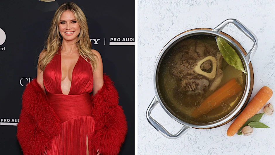 Suppenliebe: Auch Model Heidi Klum schwört auf Knochenbrühe.
