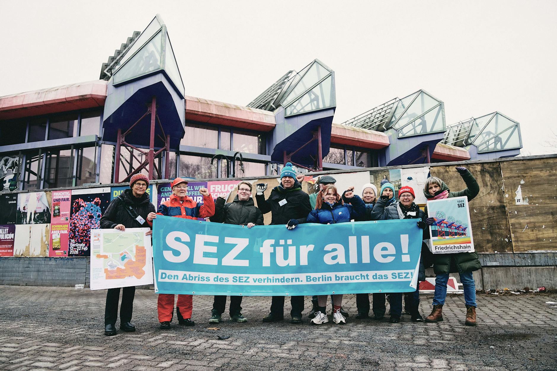 Gegen den Abriss des SEZ gab es viel Protest.