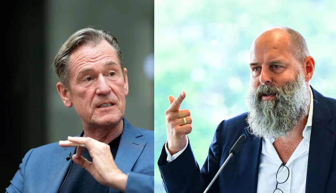 Mathias Döpfner und Holger Friedrich im Gespräch im Theater Ost