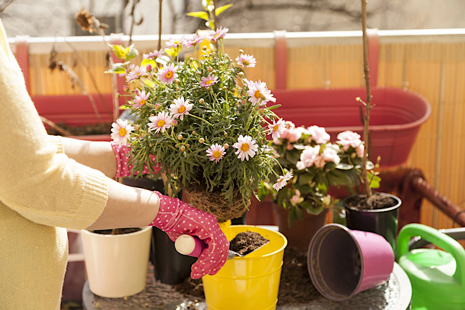 Endlich wieder draußen sein. Der Frühling kommt auf dem Balkon an.
