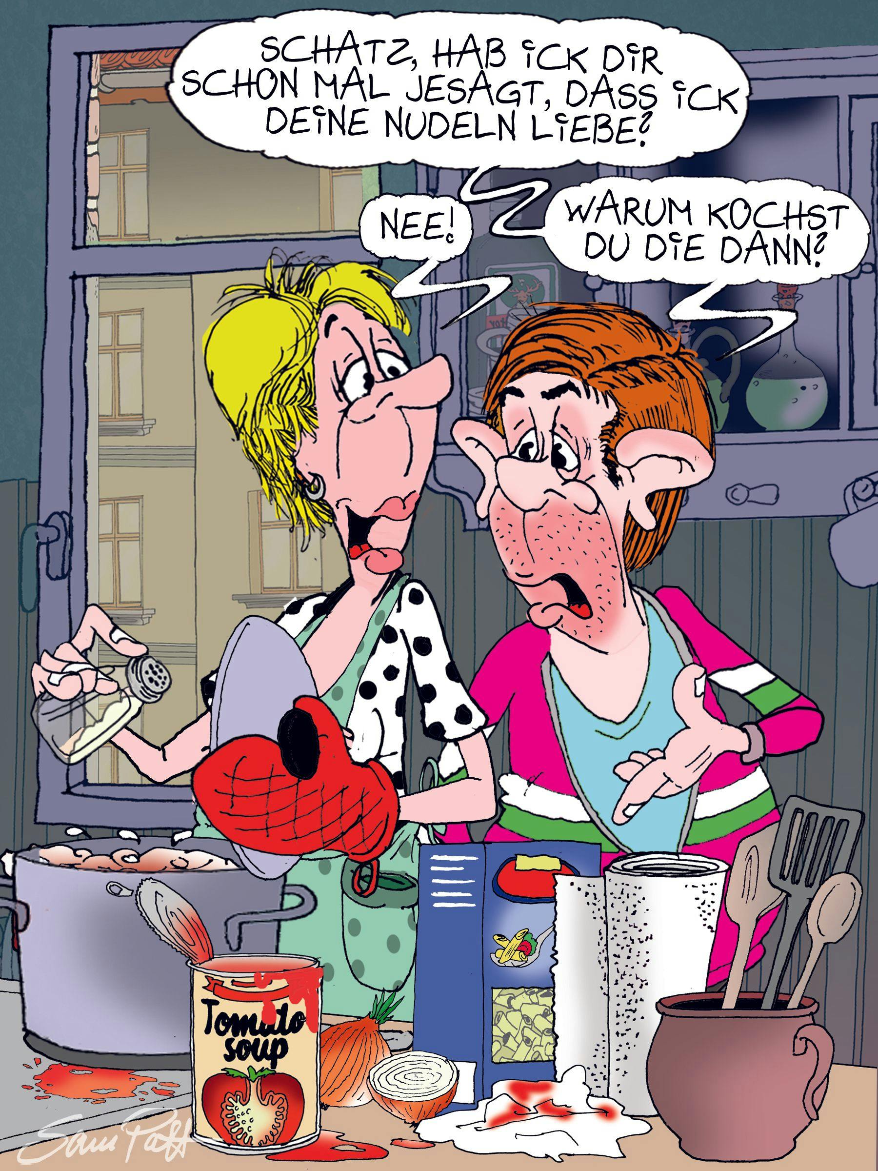 Der Cartoon des Tages kommt jeden Tag von unserem Zeichner Sam Paff aus Berlin. Er überrascht Sie tagtäglich mit seinem ganz besonderen Berliner Humor!