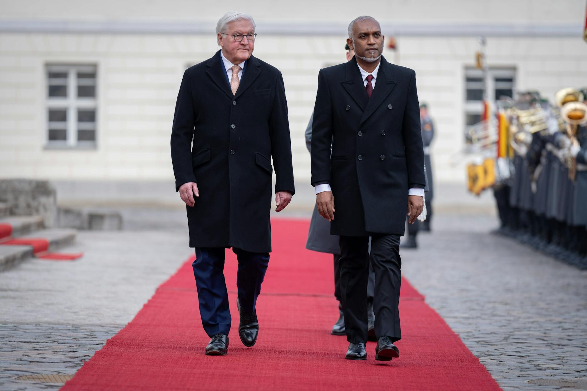 Erster Staatsbesuch seit 60 Jahren: Malediviens Präsident Mohamed Muizzu zu Gast bei Bundespräsident Frank-Walter Steinmeier in Berlin.