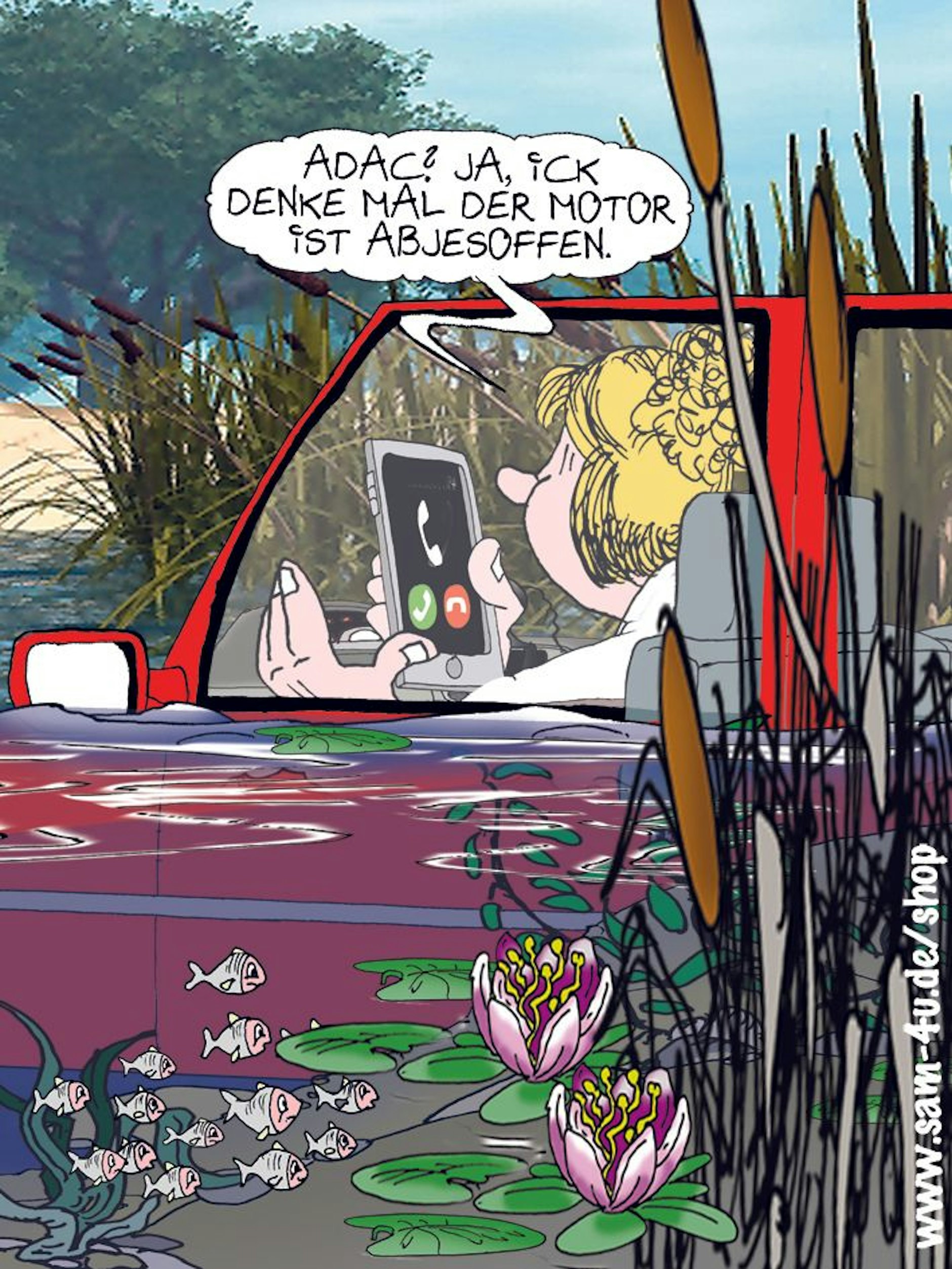 Der Cartoon des Tages kommt auch heute von unserem Zeichner Sam Paff aus Berlin.