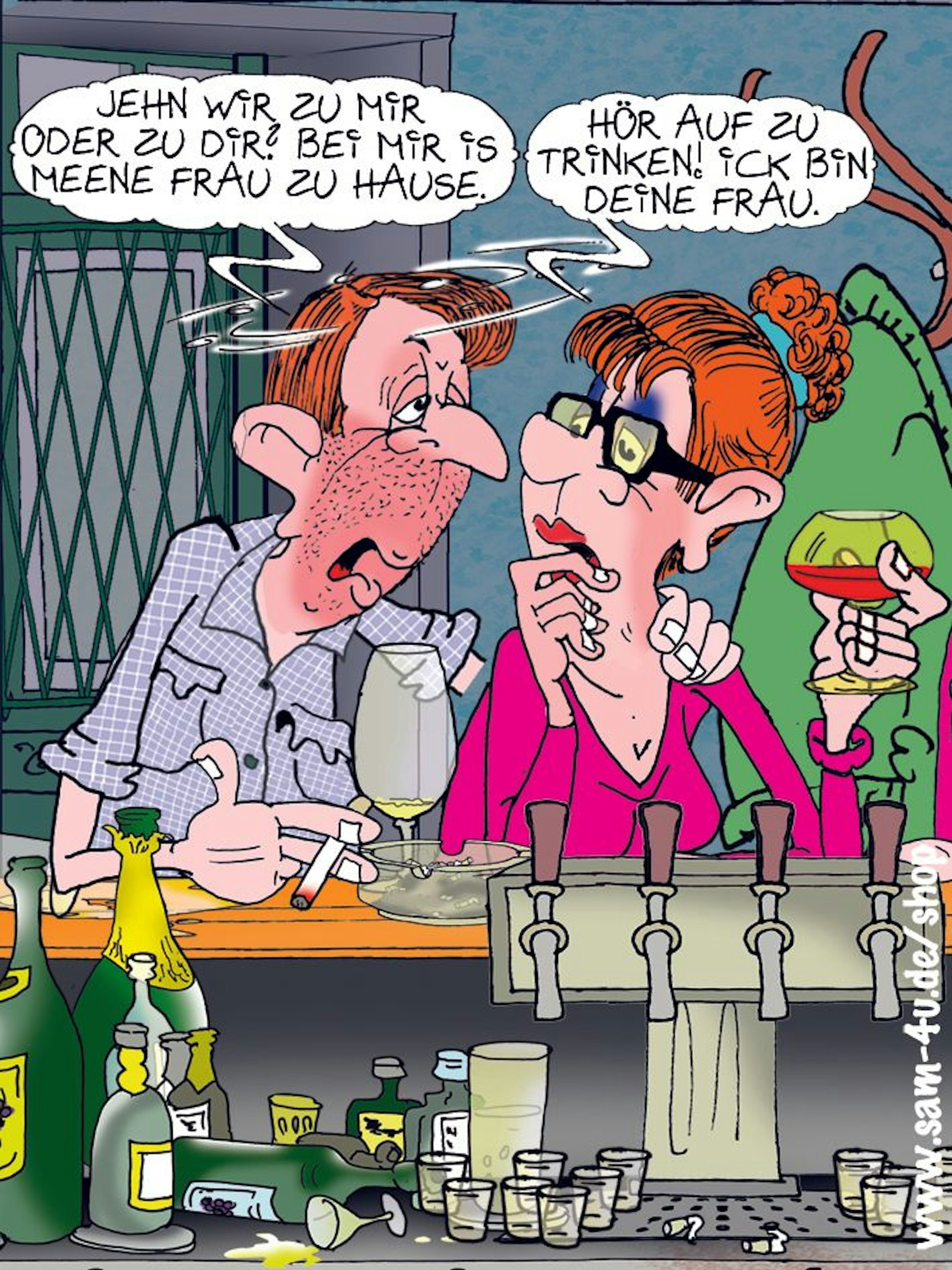 Jeden Tag präsentiert unser Zeichner Sam Paff aus Berlin den Cartoon des Tages. Seine kleinen Kunstwerke begeistern mit Charme, Witz und einem unverwechselbaren Berliner Augenzwinkern.