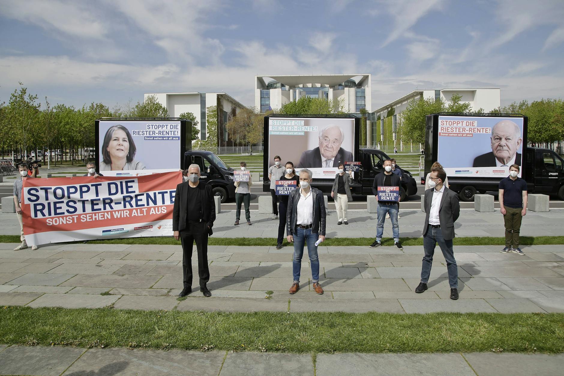 Die Riester-Rente ist umstritten, wie diese Demo von 2021 zeigt.