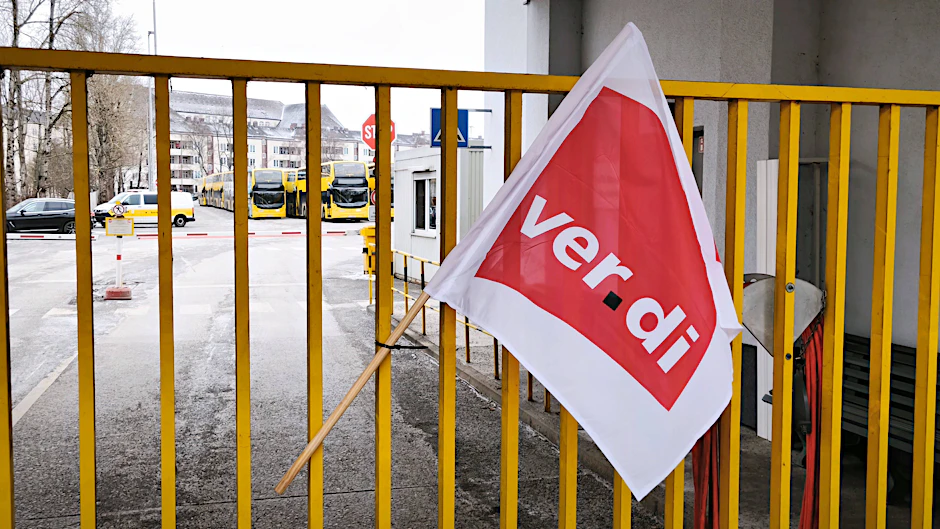 Alle Räder stehen still: Während des Warnstreiks am 2. Februar blieb auch der Omnibus-Betriebshof in der Cicerostraße geschlossen.