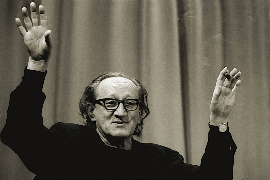 Heiner Müller in der Literaturwerkstatt Berlin im Januar 1994  