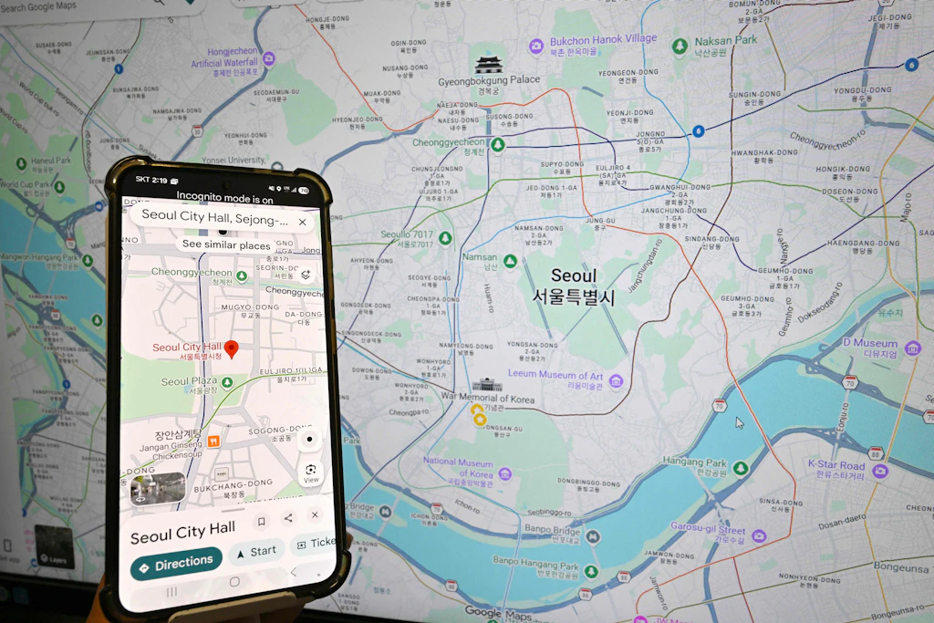 Google Maps in Südkorea: Übertragung hochpräziser Kartendaten genehmigt – Navigation bald voll nutz…