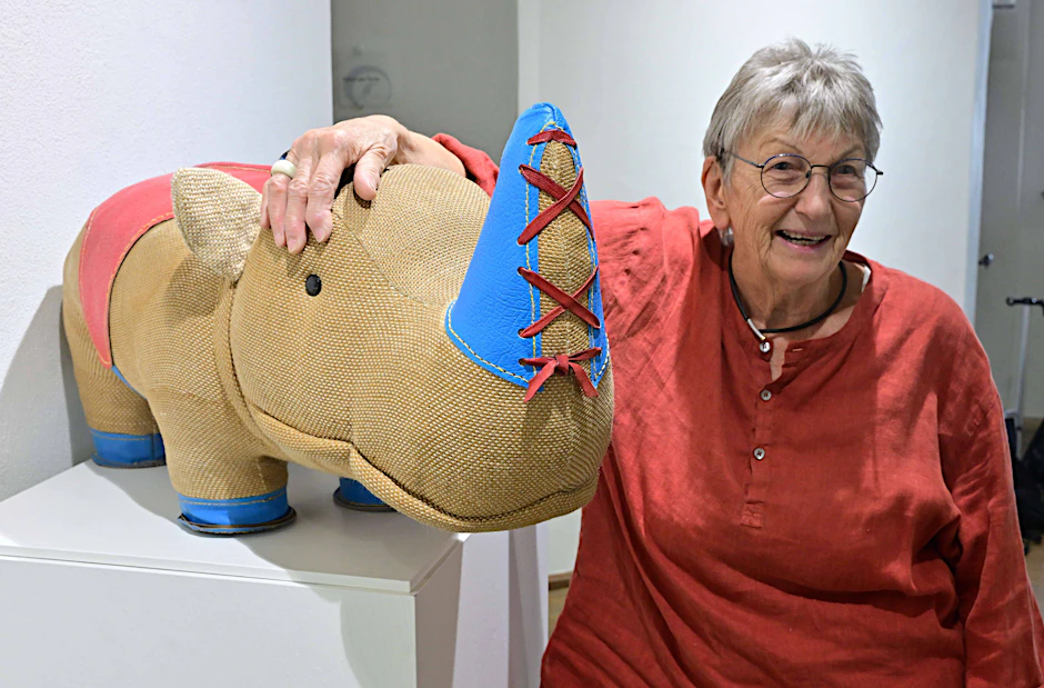 Ein Rupfentier von Renate Müller: Die DDR-Spielzeug-Designerin ist bis heute aktiv.
