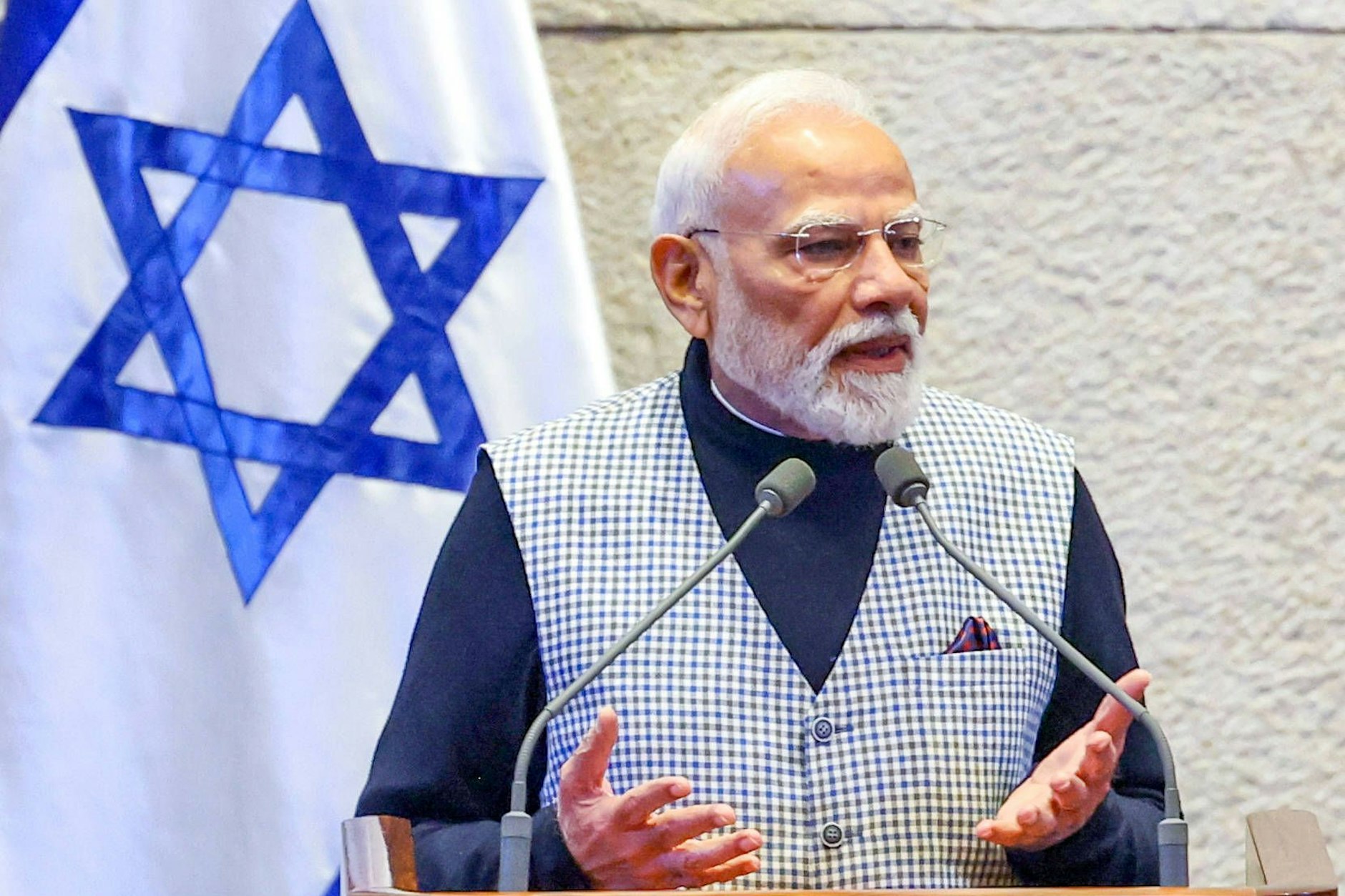 Rede von Narendra Modi in der Knesset: Zwischen strategischer Nähe zu Israel und unverzichtbaren Interessen im Iran sucht Indien seinen Kurs.