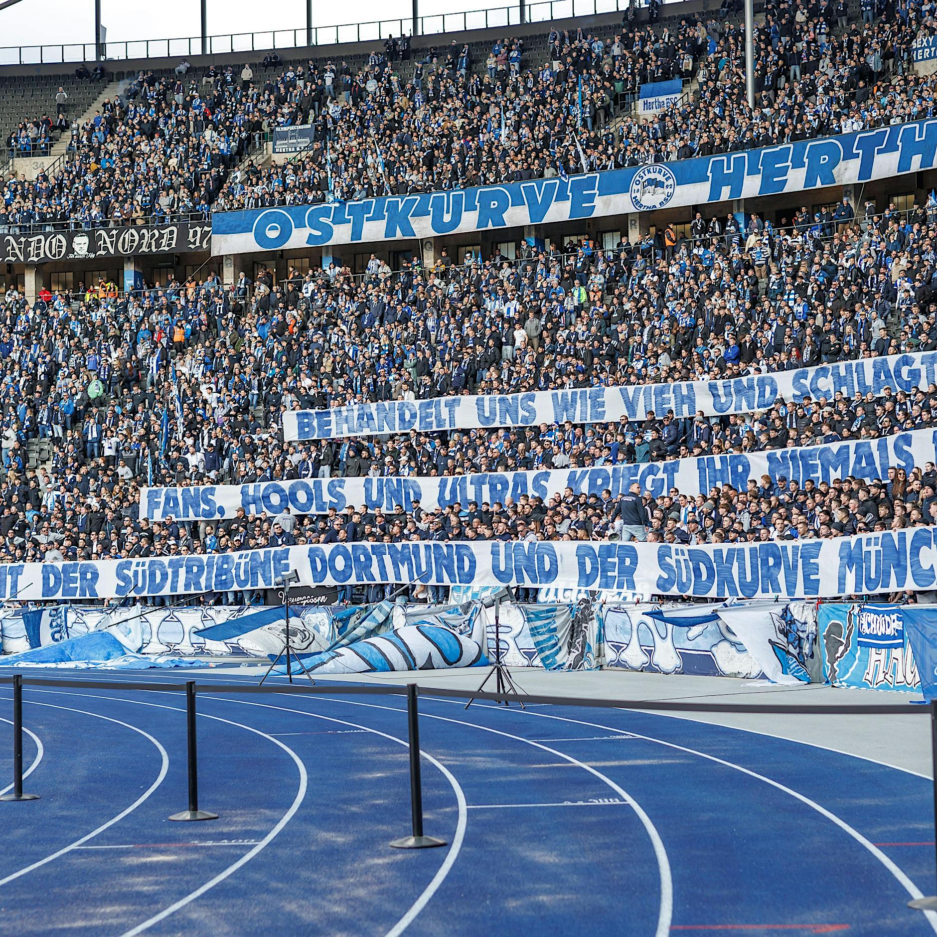 „Ihr kriegt uns nicht klein“: Hertha BSC steht zu Bayern- und BVB-Ultras