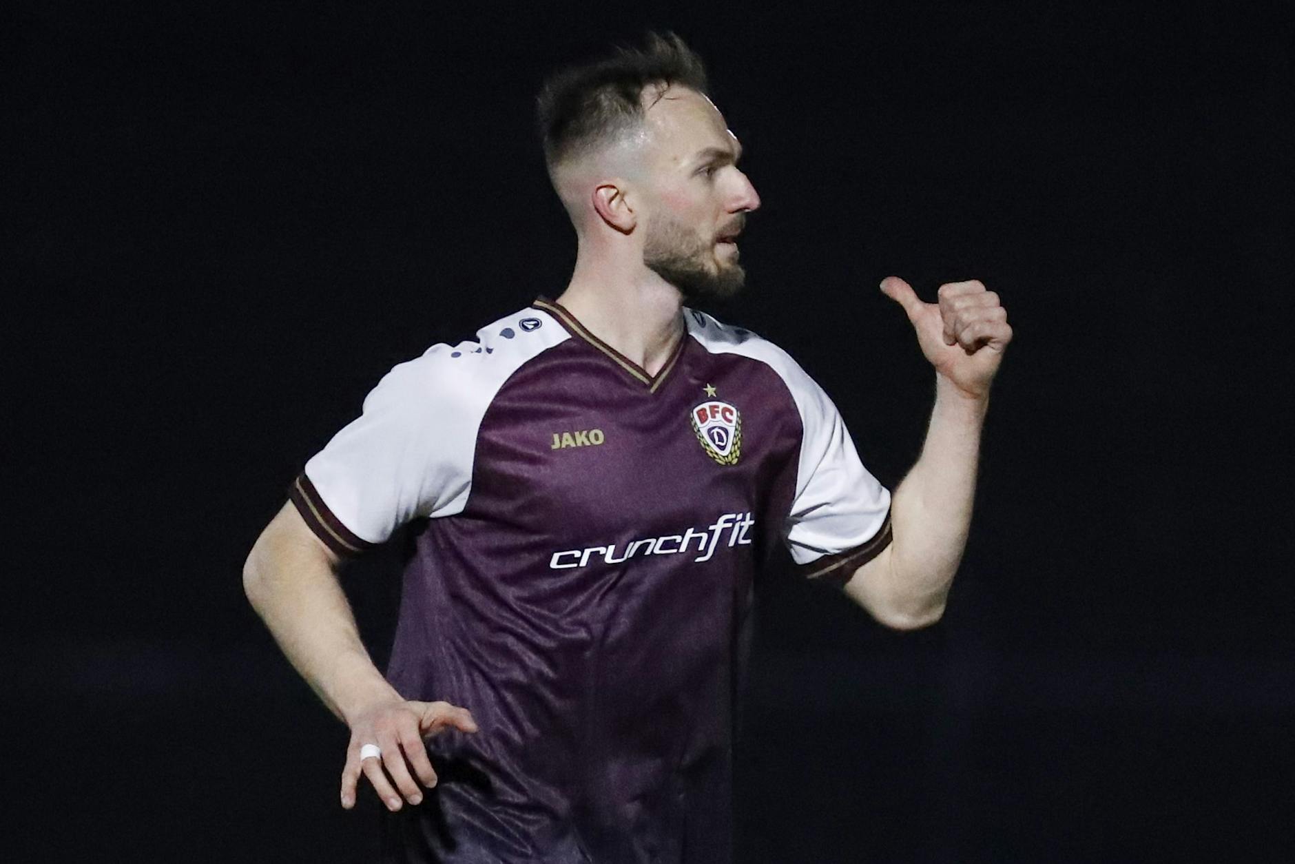 Tobias Gunte, Abwehrchef des BFC Dynamo, ist voll auf das Spiel gegen den BFC Preussen fokussiert.