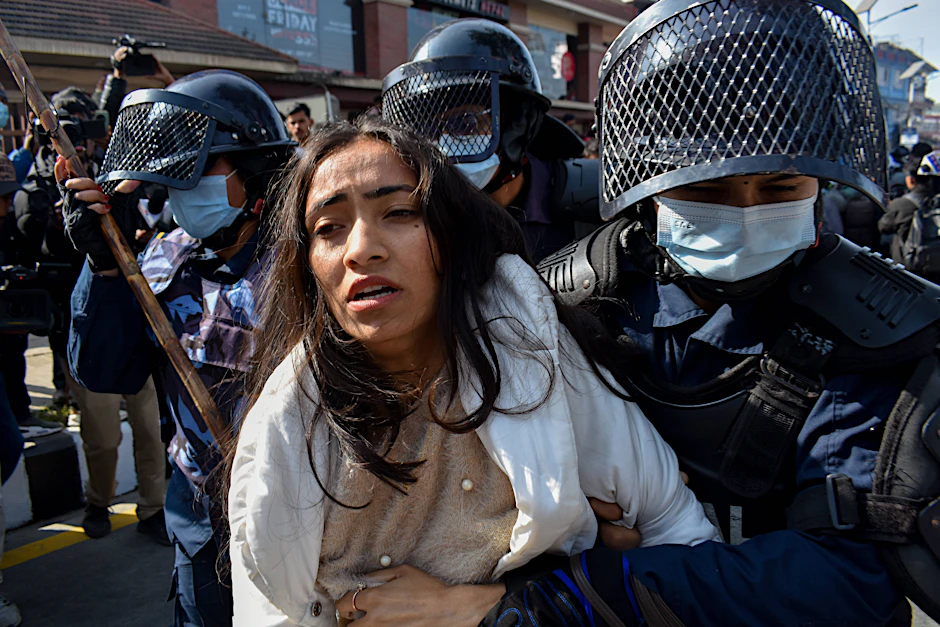 Protestierende der Gen Z-Bewegung gegen die ehemalige Regierung in Nepal.