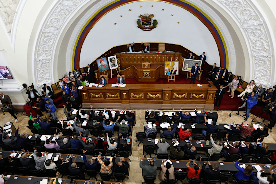 Nationalversammlung in Caracas bei der Abstimmung über das Amnestiegesetz.