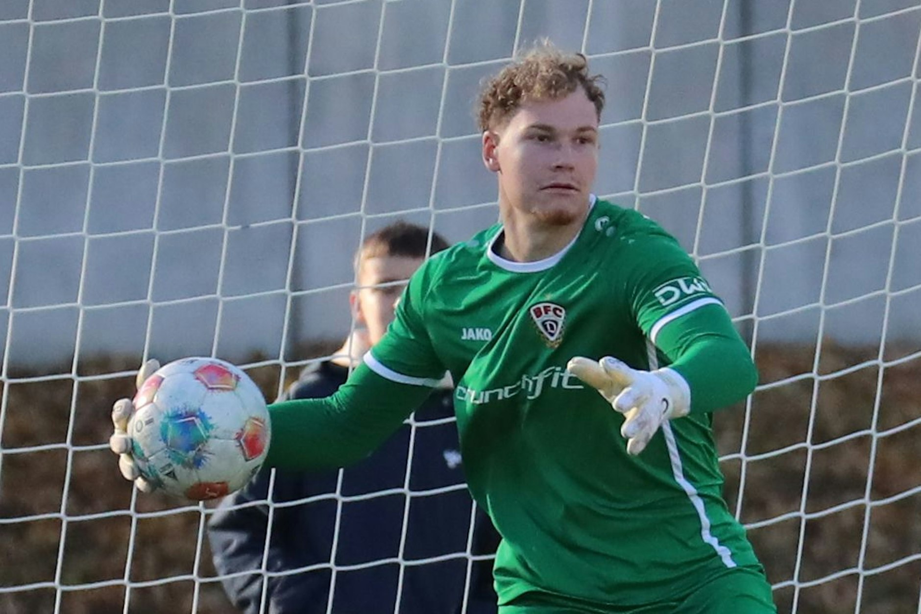 Nicolas Ortegel, Torwart des BFC Dynamo, will, dass seien Vorderleute wie Männer spielen.