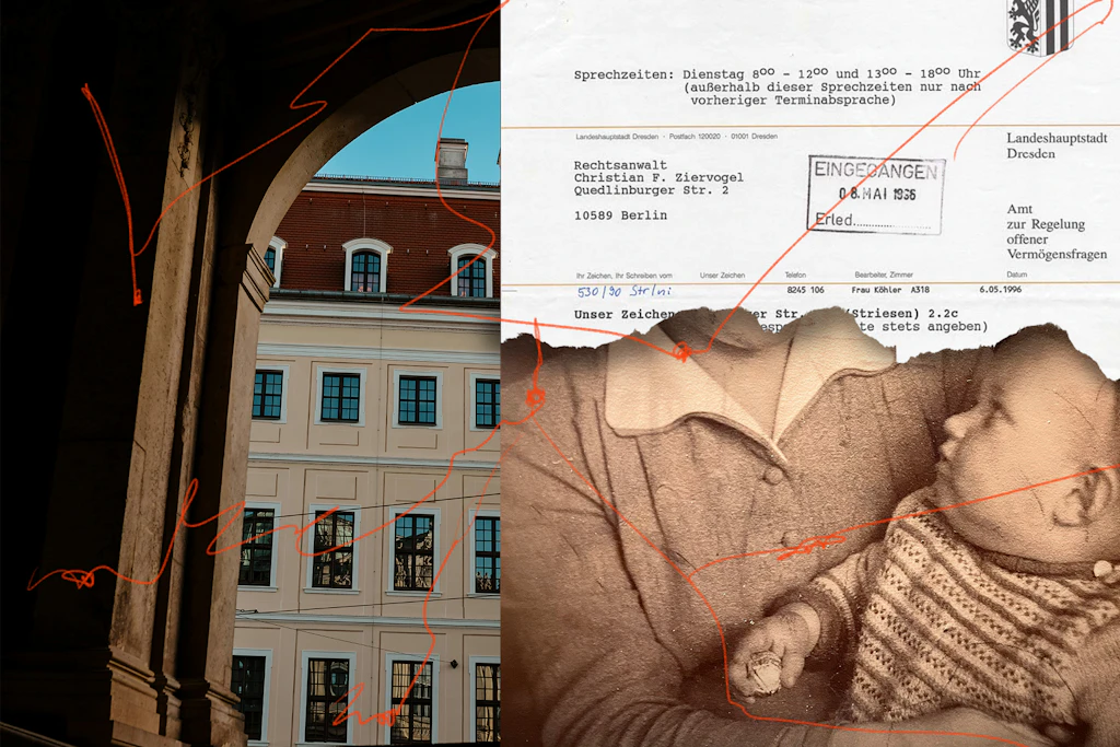 Unterlagen aus dem Restitutionsverfahren beim Amt zur Regelung offener Vermögensfragen.