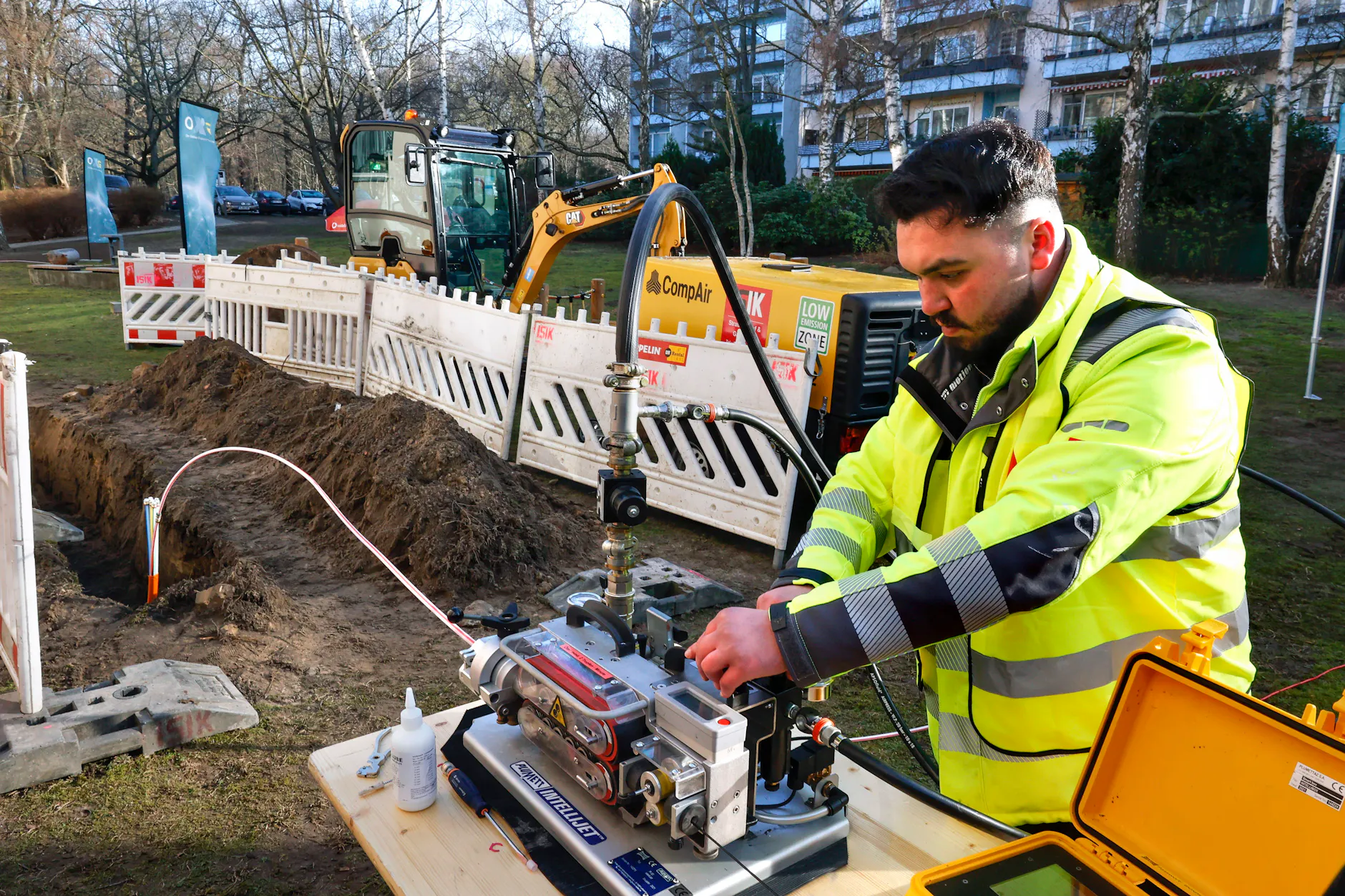 Der Ausbau des Glasfasernetzes schreitet in Berlin schnell voran.