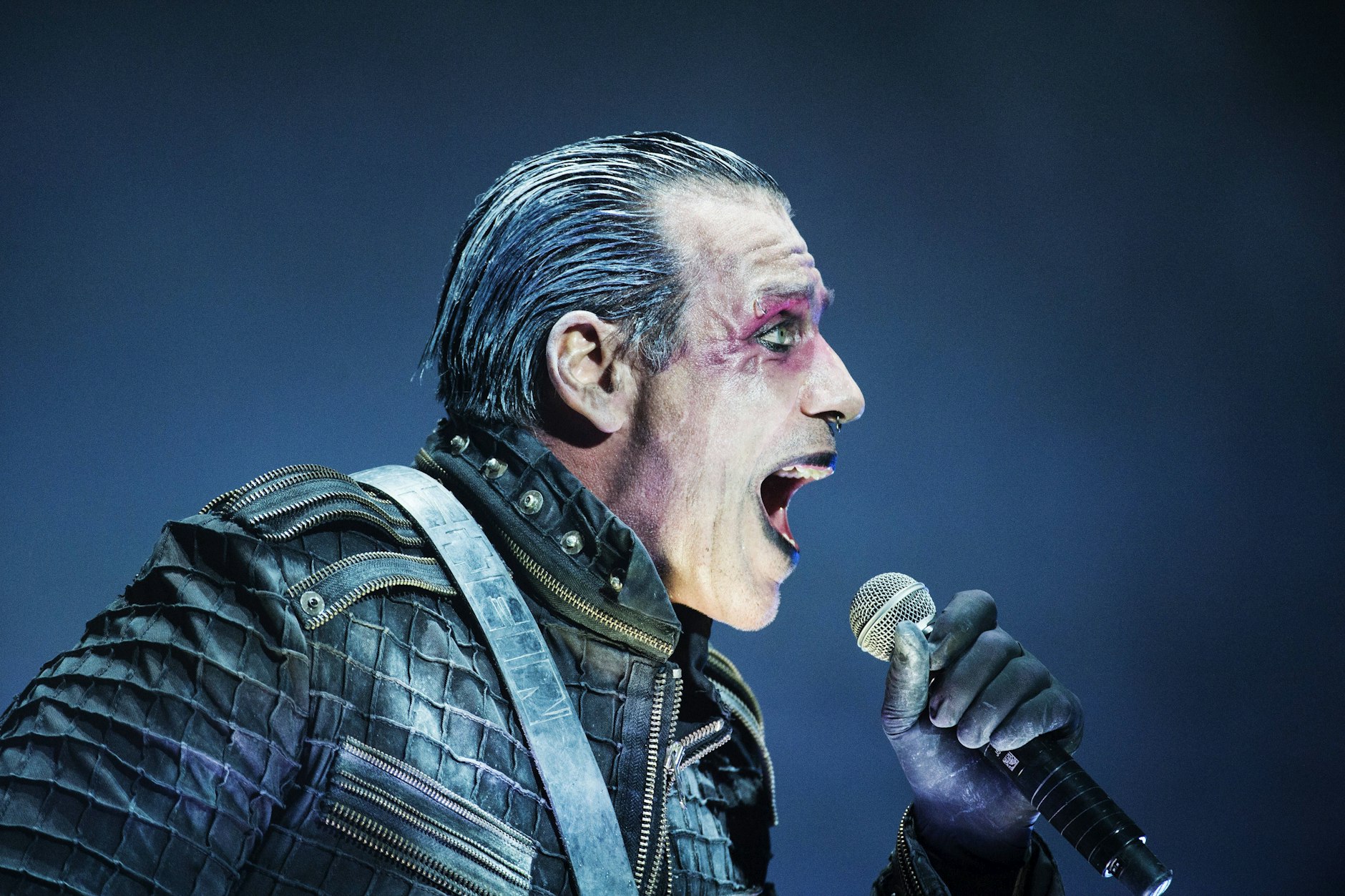Till Lindemann beim Rammstein-Konzert 2016 in Schweden
