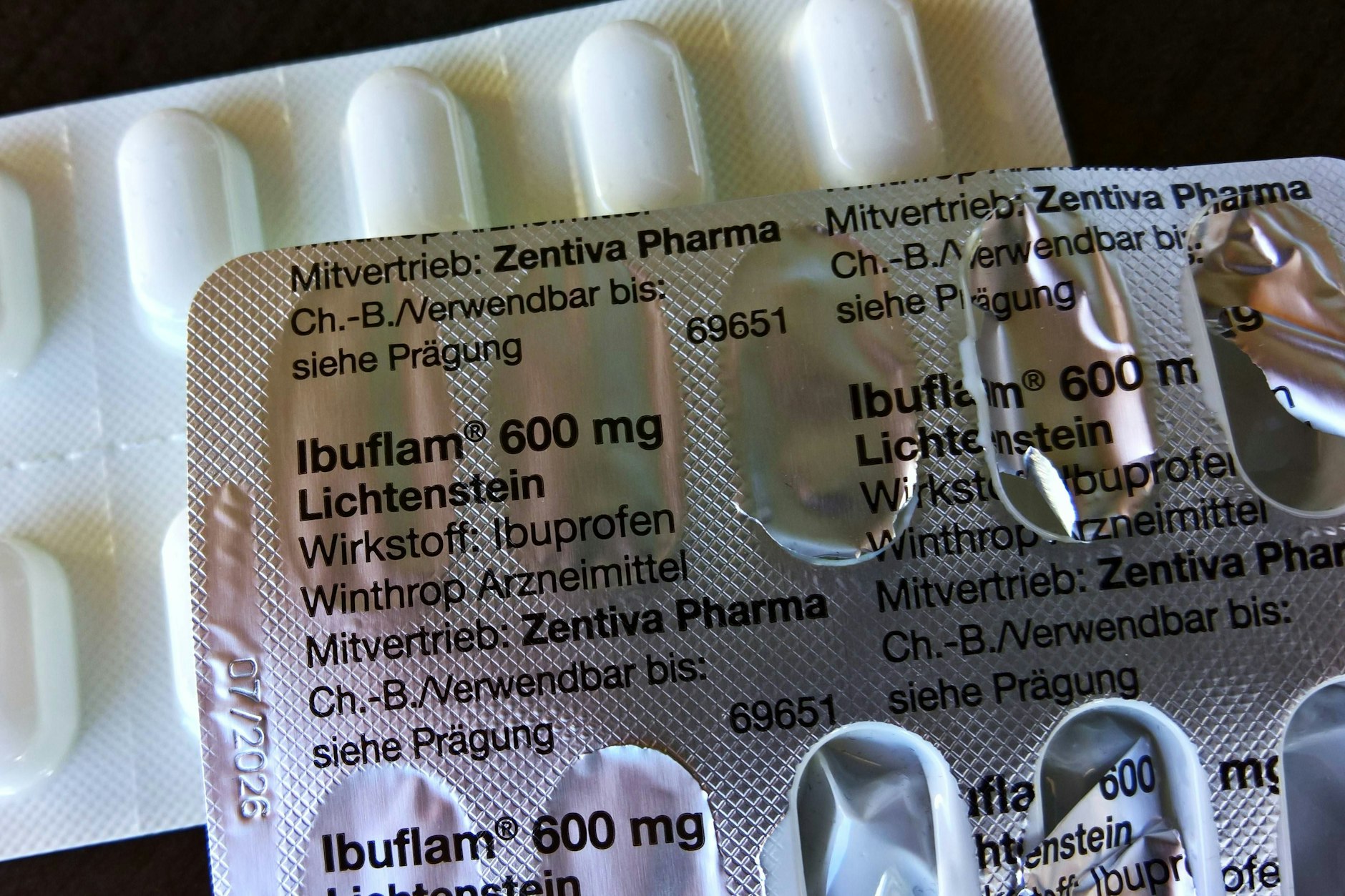 Betroffen vom Rückruf ist die Ibuflam Charge <strong>5R02514.</strong>