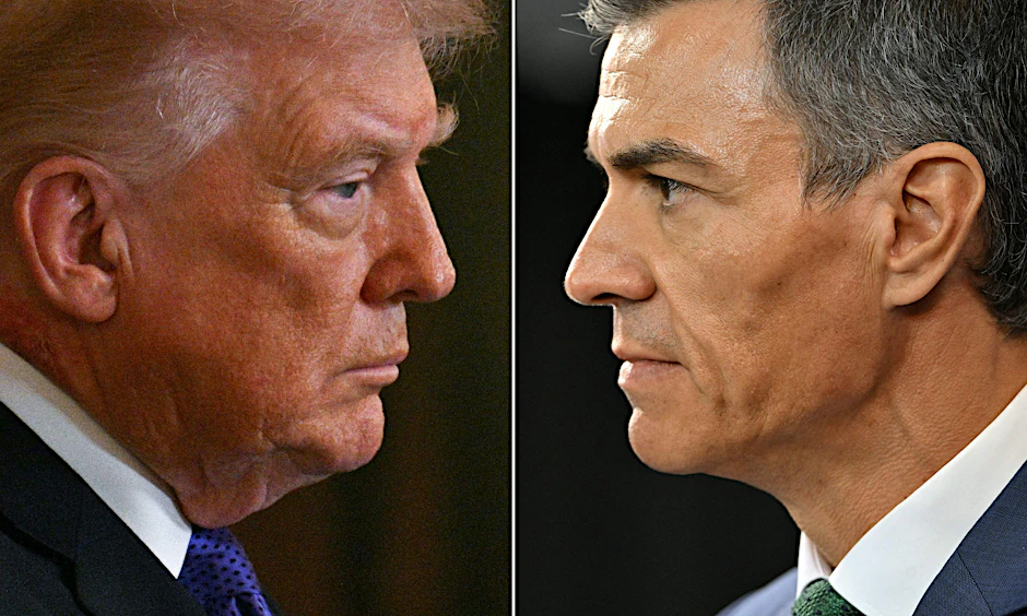 Spaniens Ministerpräsident Sánchez (r.) verweigert US-Präsident Trump die Nutzung militärischer Stützpunkte für den Iran-Krieg.