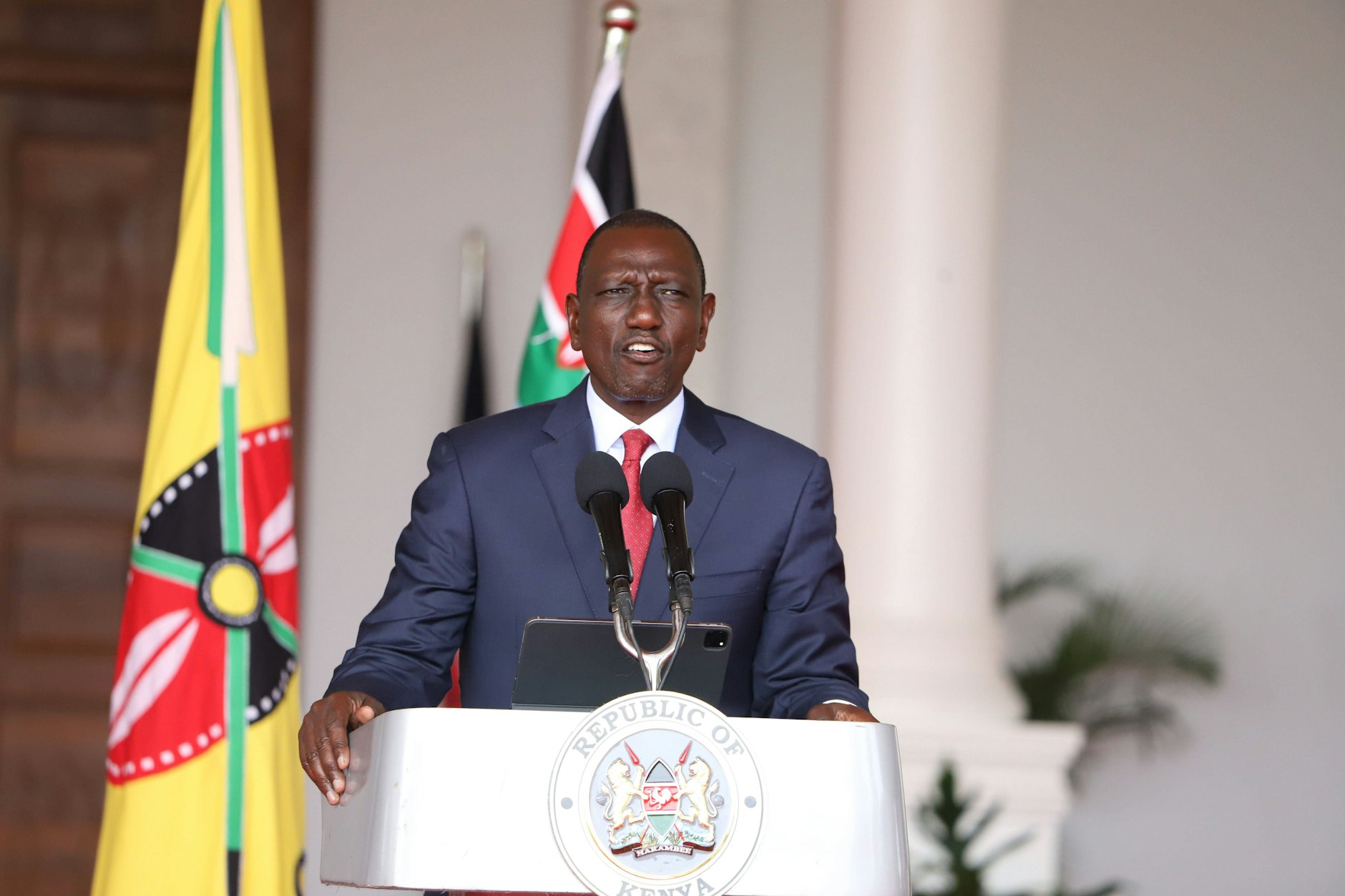 Kenyas Präsident William Ruto bei einer Rede in Nairobi.