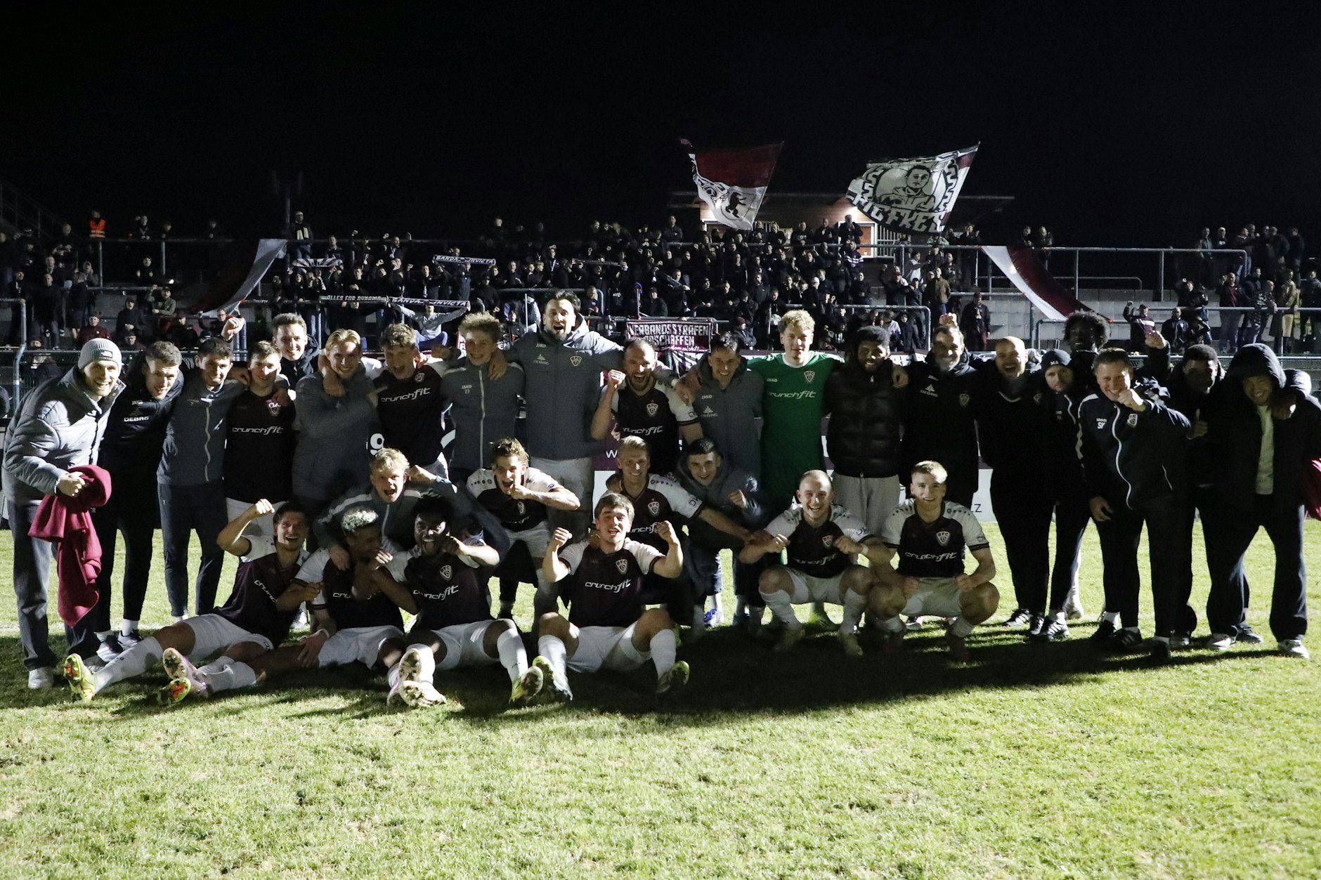 Gegen so ein Siegerfoto hätten die Dynamos nach dem Greifswald-Spiel sicher nichts einzuwenden.