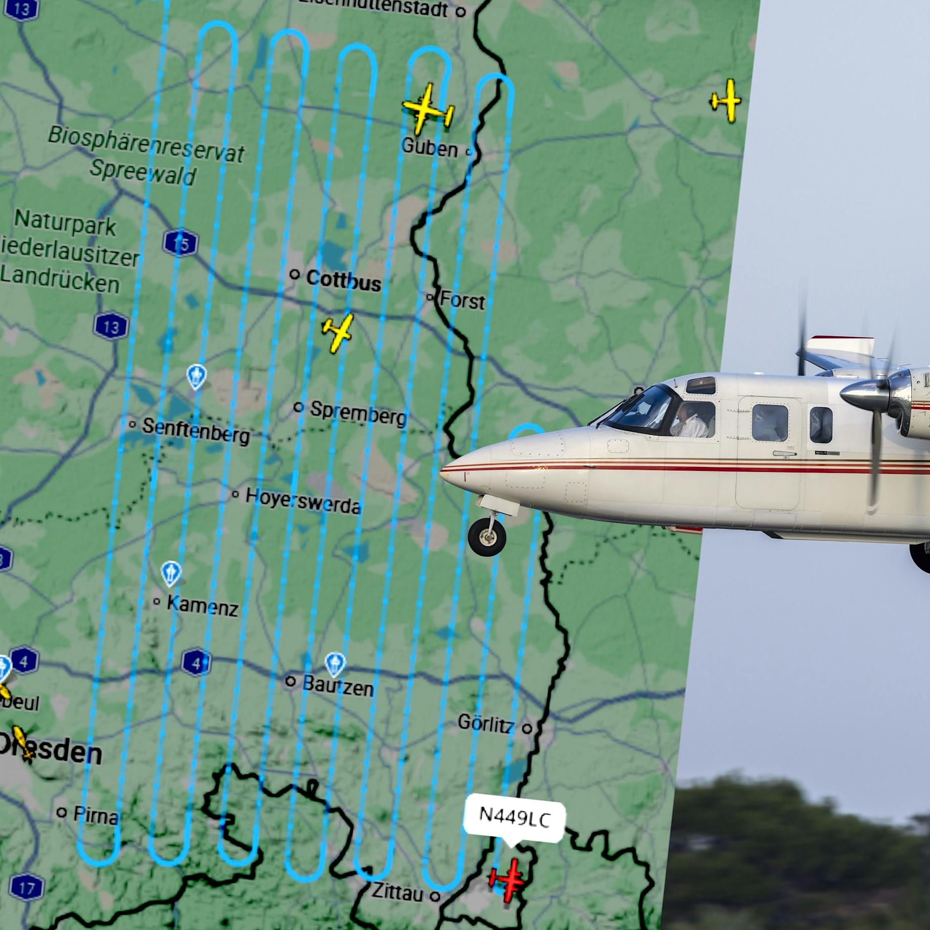 Flugzeug in Schlangenlinien über Ostdeutschland – was steckt dahinter?