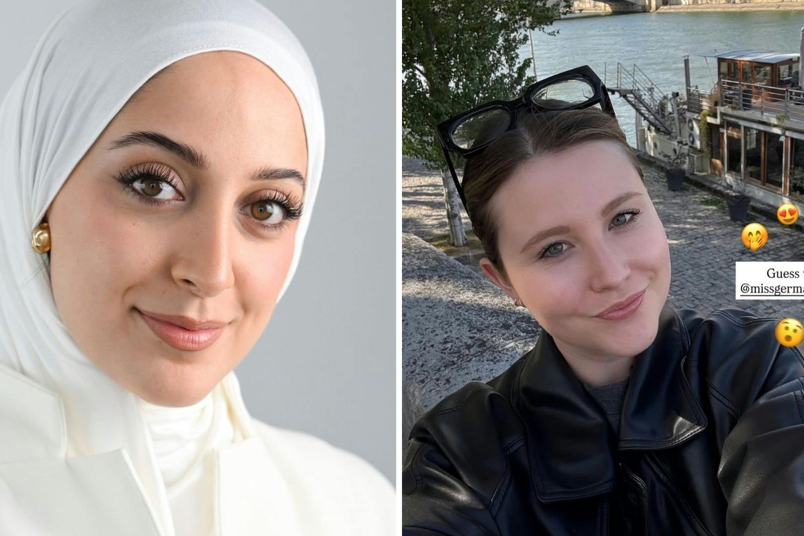 Büsra Sayed (links) und Stephie Braun kämpfen um den Titel „Miss Germany“.
