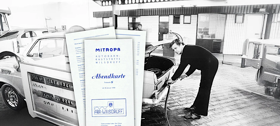 Auch Autofahrer brauchen mal eine Pause - das war schon in der DDR so. Die Mitropa kümmerte sich an den Autobahnraststätten deshalb um gutes Essen für die hungrigen DDR-Bürger.