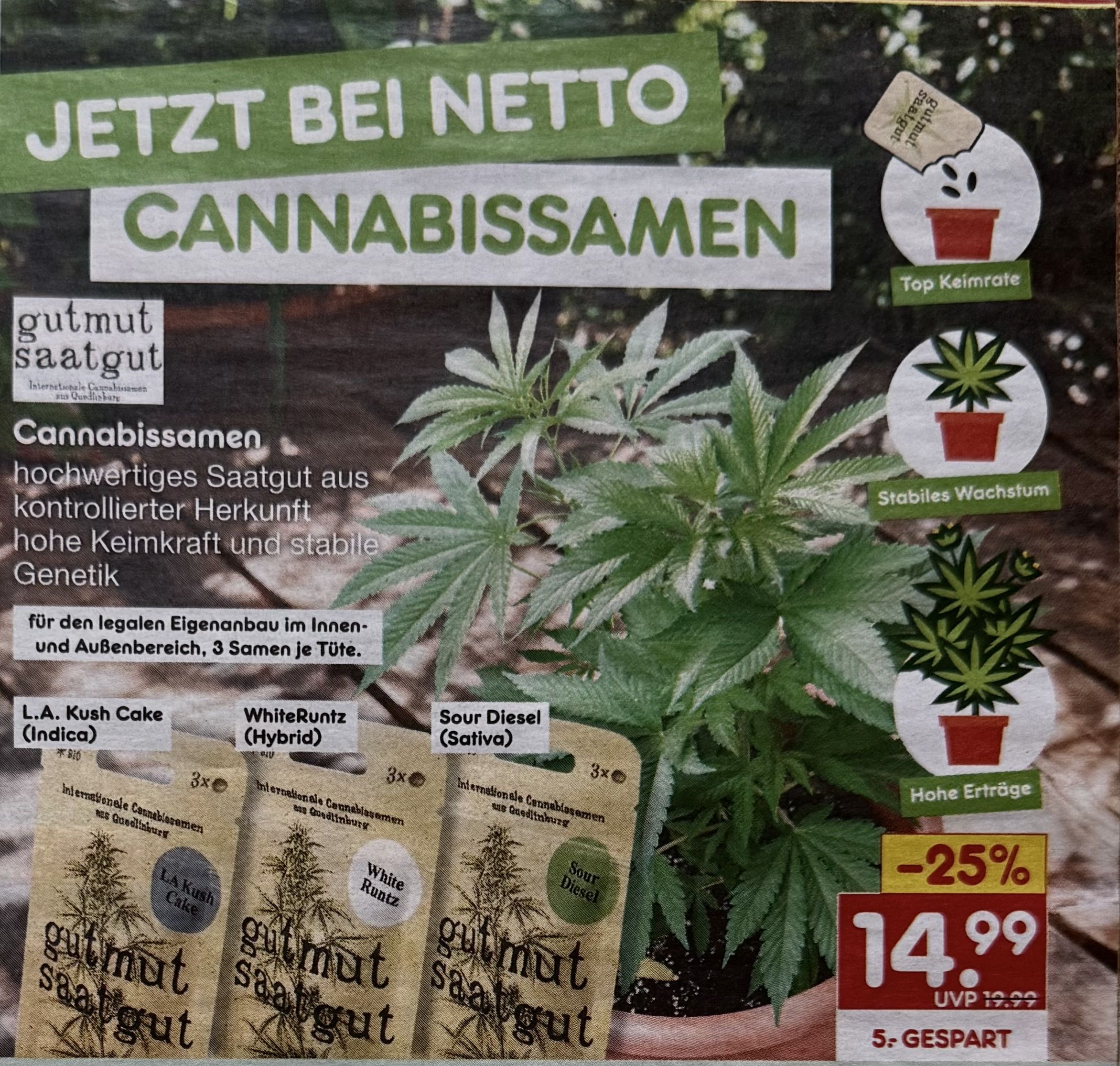 Von Käse bis Cannabis: Discounter sorgt für grüne Überraschung