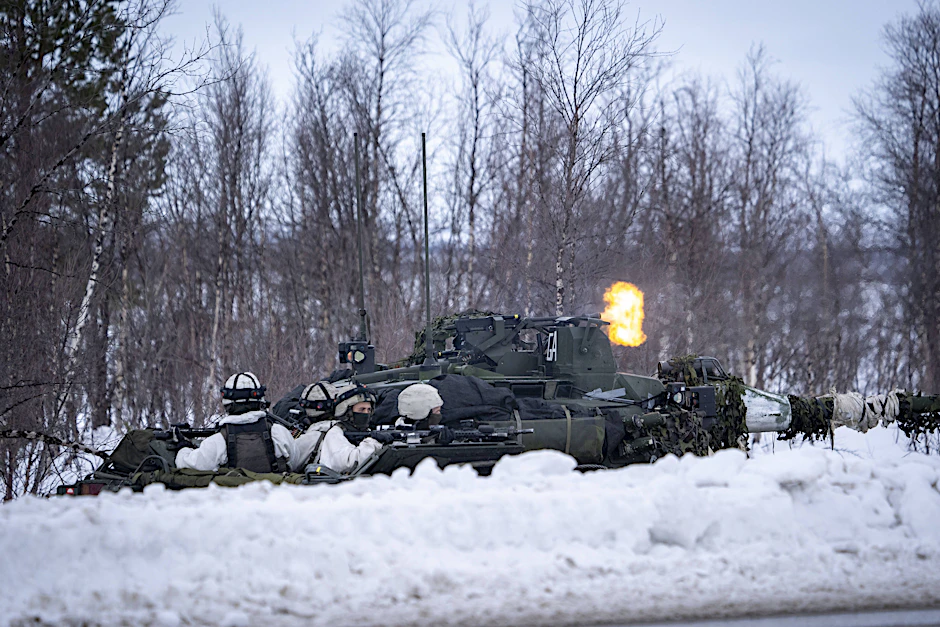 Soldaten bei der Nato-Winterübung „Nordic Response“ im Jahr 2024 in Norwegen