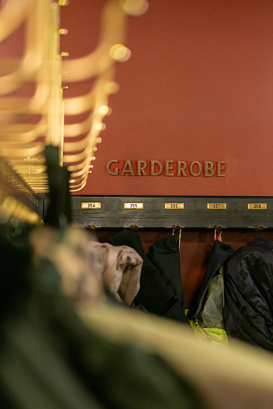 Die Garderobe in der Semperoper Dresden