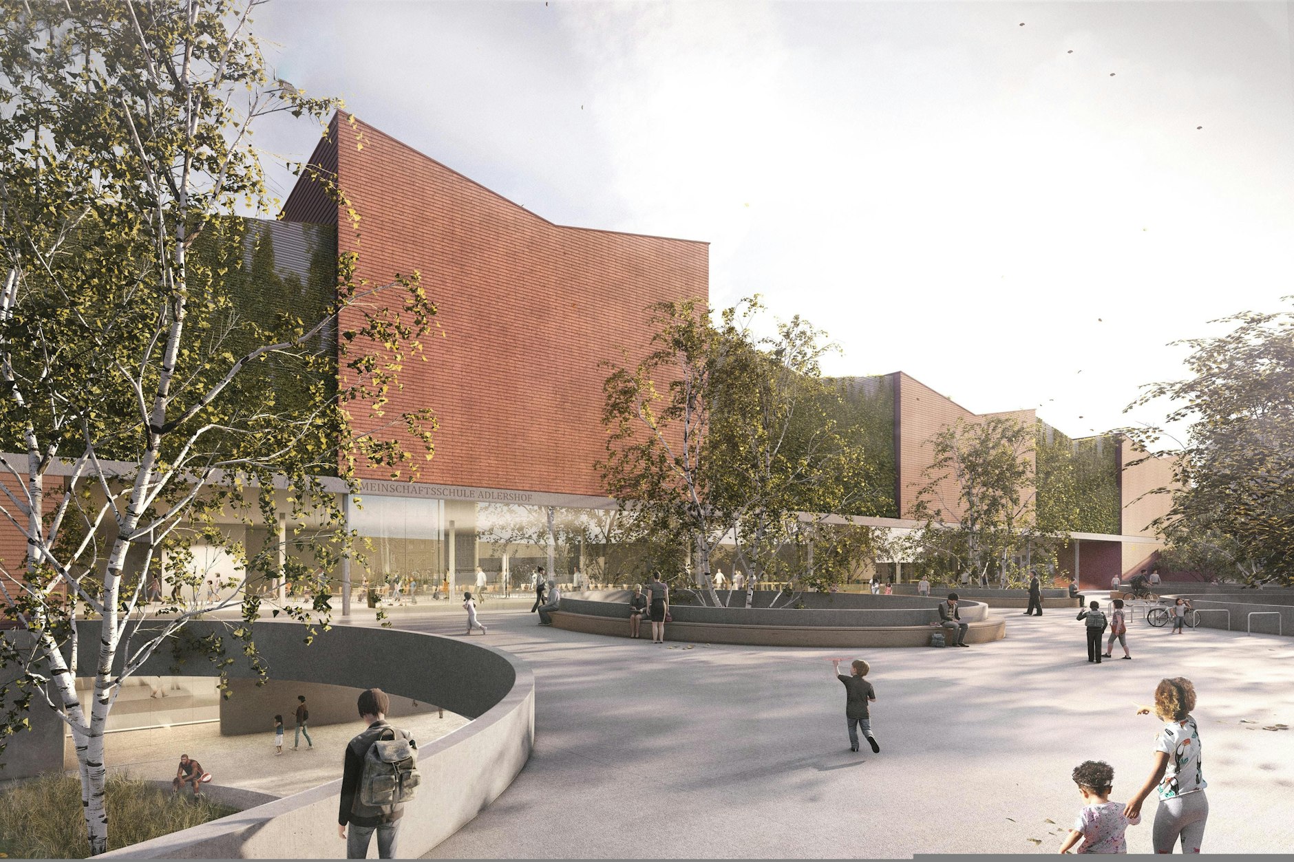 Die neue Gemeinschaftsschule Adlershof am Eisenhutweg.