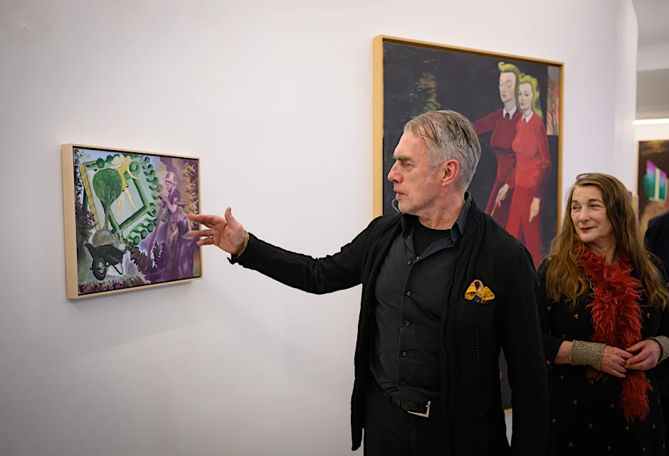 Ein Gemeinschaftswerk von Rosa Loy und Neo Rauch: das kleinformatige Bild mit dem Titel "Anlage" (2020).
