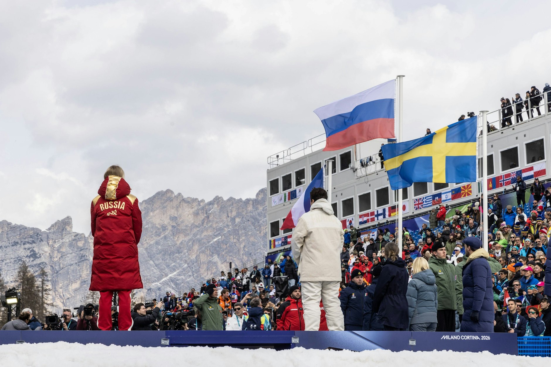 Erstmals seit den Winterspielen in Sotschi 2014 wurde bei Olympia wieder Russlands Hymne gespielt und die Fahne gehisst.