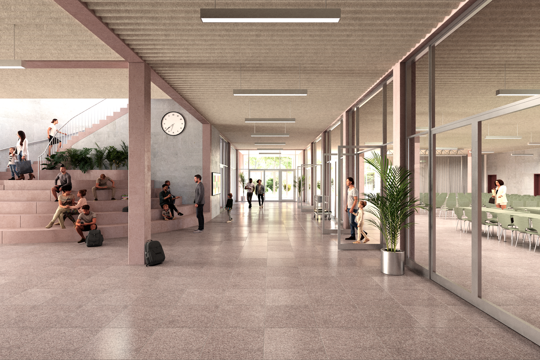 So soll das neue Gymnasium von Innen aussehen.