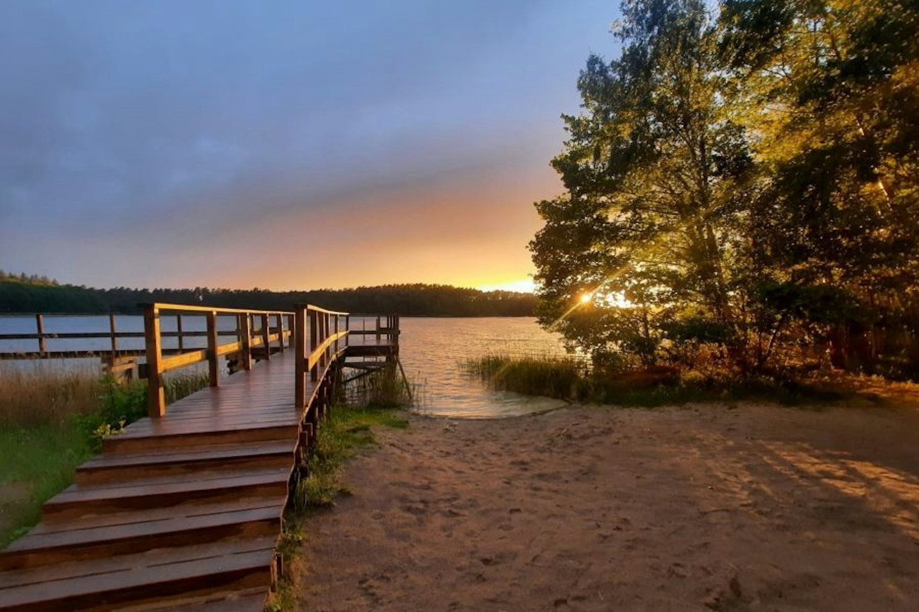 Sonnenuntergang am Drewitzer See