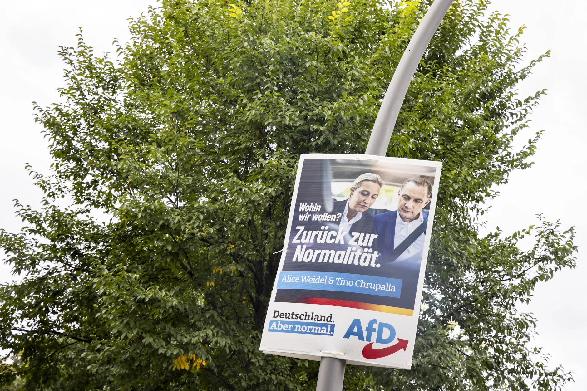 Die AfD warb 2021 unter anderem mit dem Slogen „Deutschland. Aber normal“.