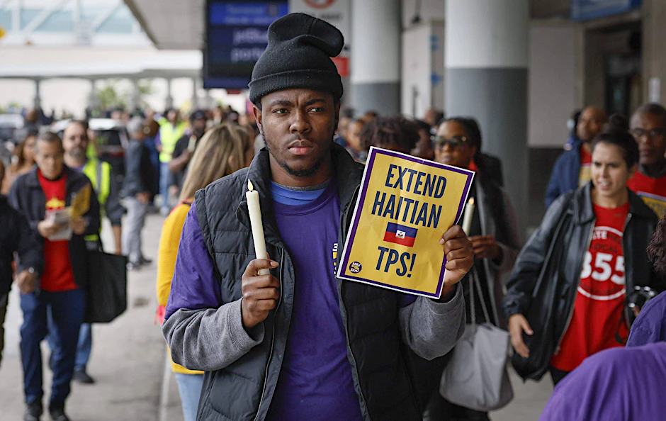 Der haitianische Aktivist Yronel Cabrerra setzt sich für eine Verlängerung des vorübergehenden Einwanderungsschutzes (TPS) ein.