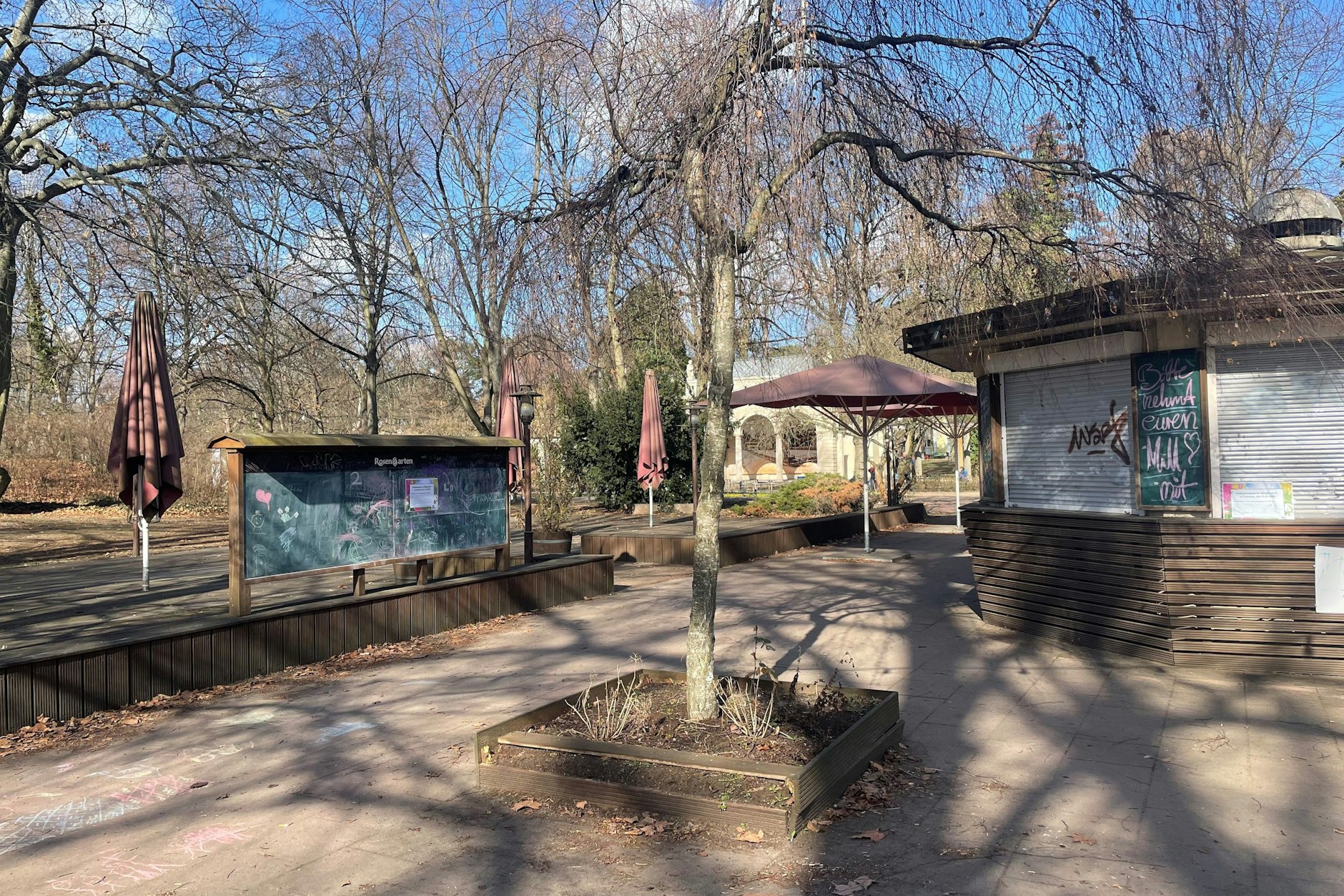 Das Café Rosenarten im Bürgerpark ist seit 2024 geschlossen.
