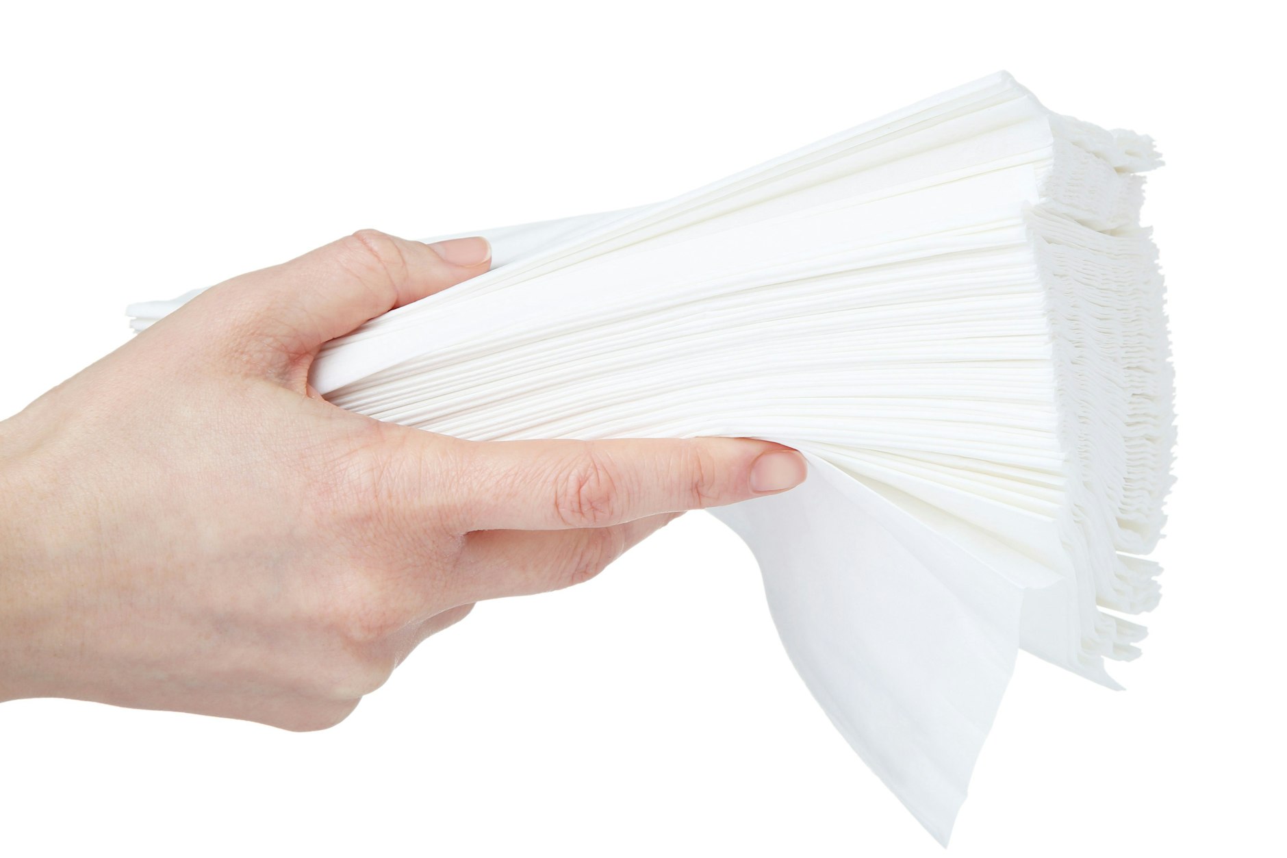 Ein ganzer Stapel Servietten. Oder sind es doch Servierten? Über die richtige Aussprache des Wortes gibt es unterschiedliche Ansichten.