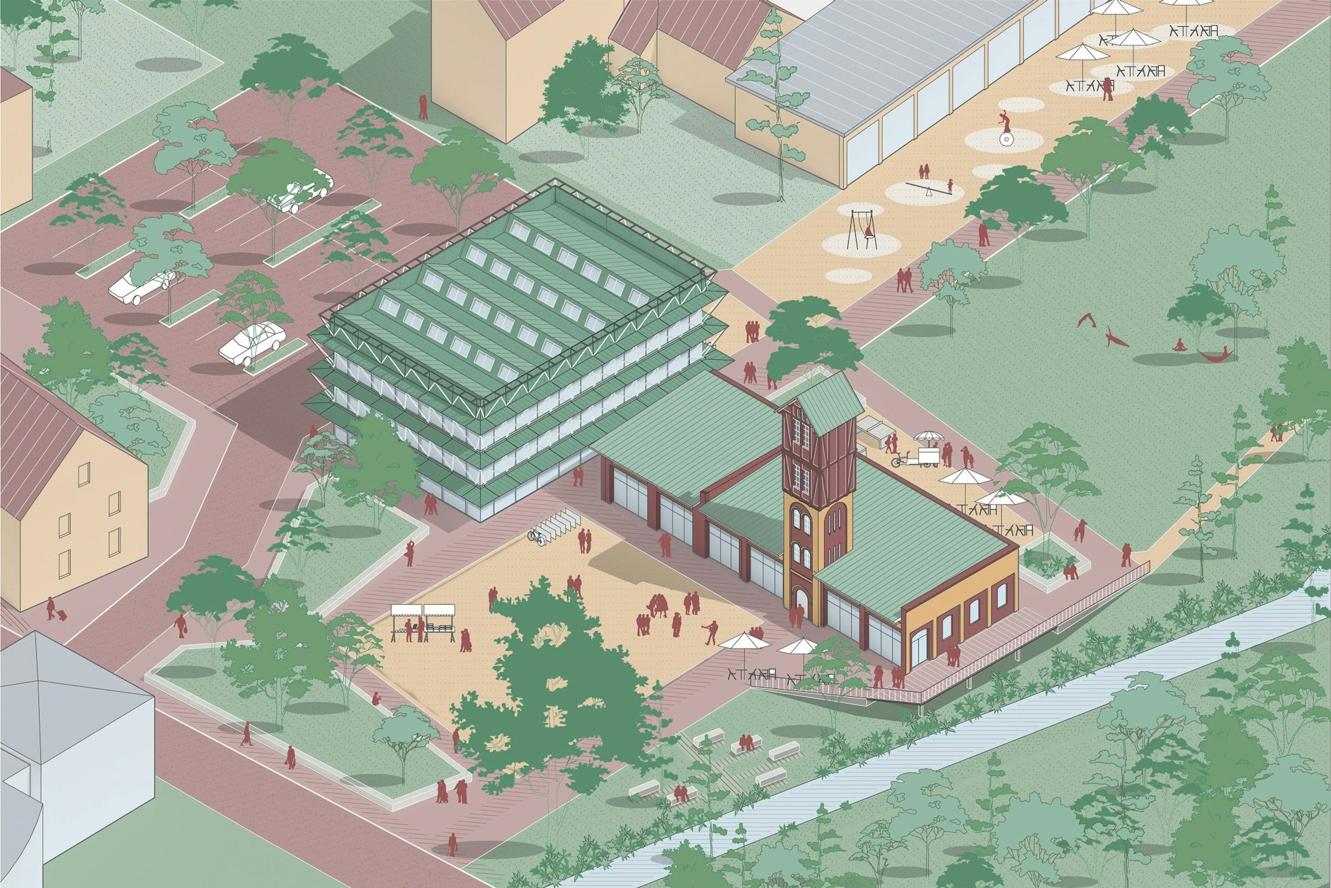 Das prämierte Stadtplanprojekt „Dazwischensstadt“ von Till Pulst, Emil Kuenzer, Jorik Niclas Flohr und Jesse Puhan-Schulz