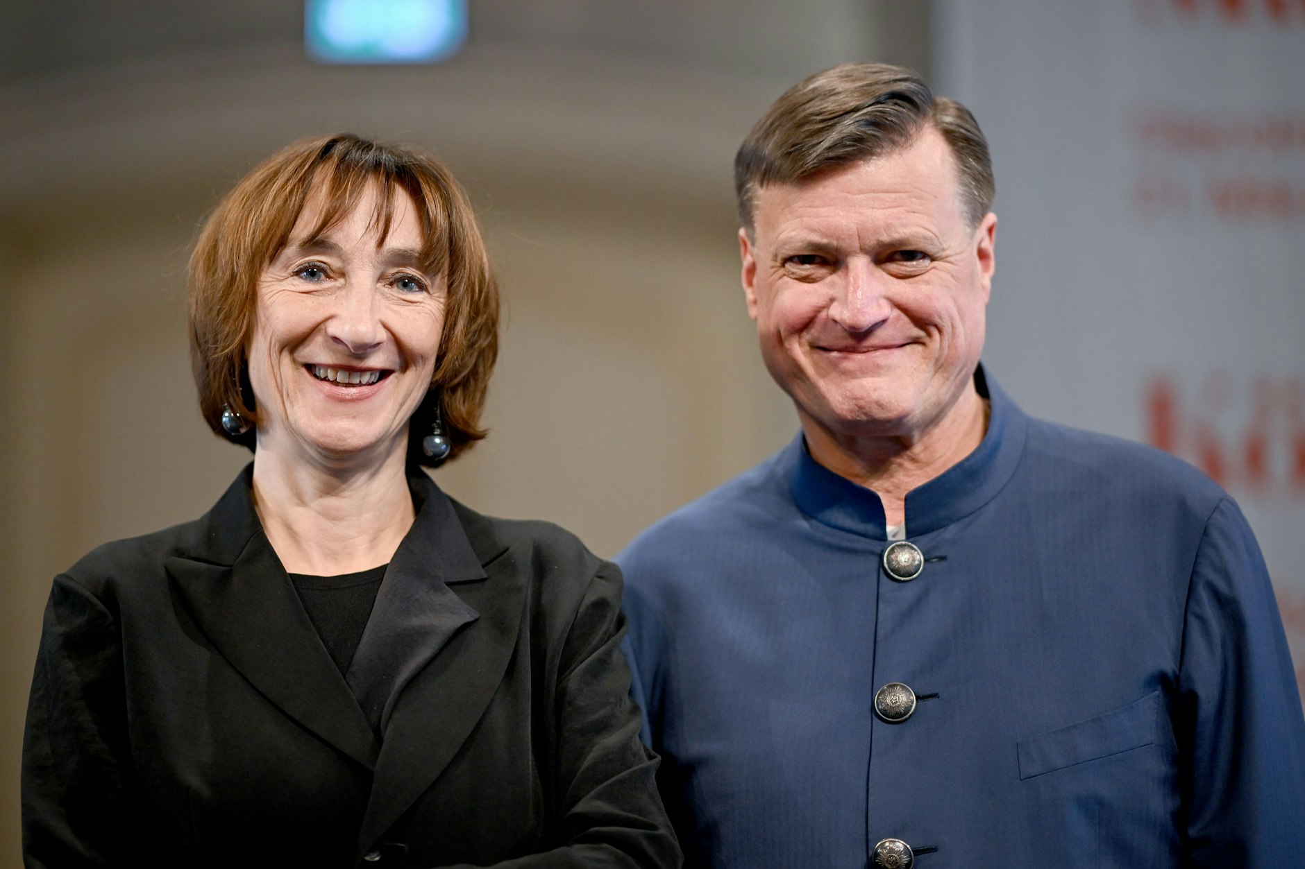 Intendantin Elisabeth Sobotka und Generalmusikdirektor Christian Thielemann vor der Spielzeitpressekonferenz der Staatsoper