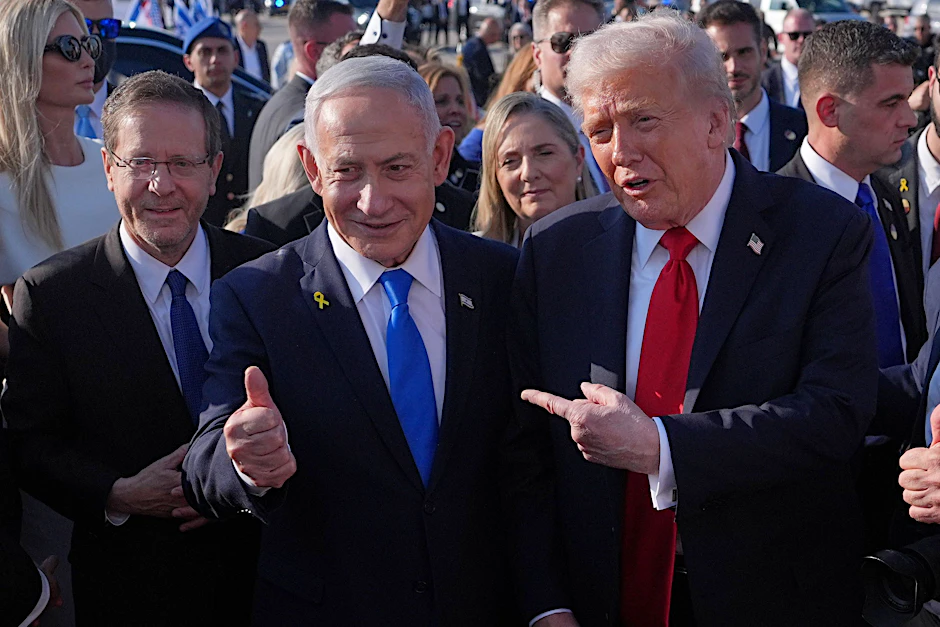 Israels Ministerpräsident Benjamin Netanjahu neben US-Präsident Donald Trump.