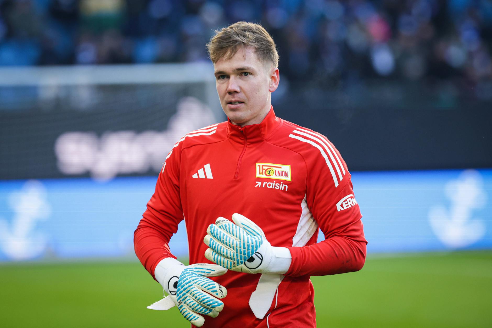 Unions Ersatzkeeper Matheo Raab steht parat. Steht er beim Auswärtsspiel im Kasten?