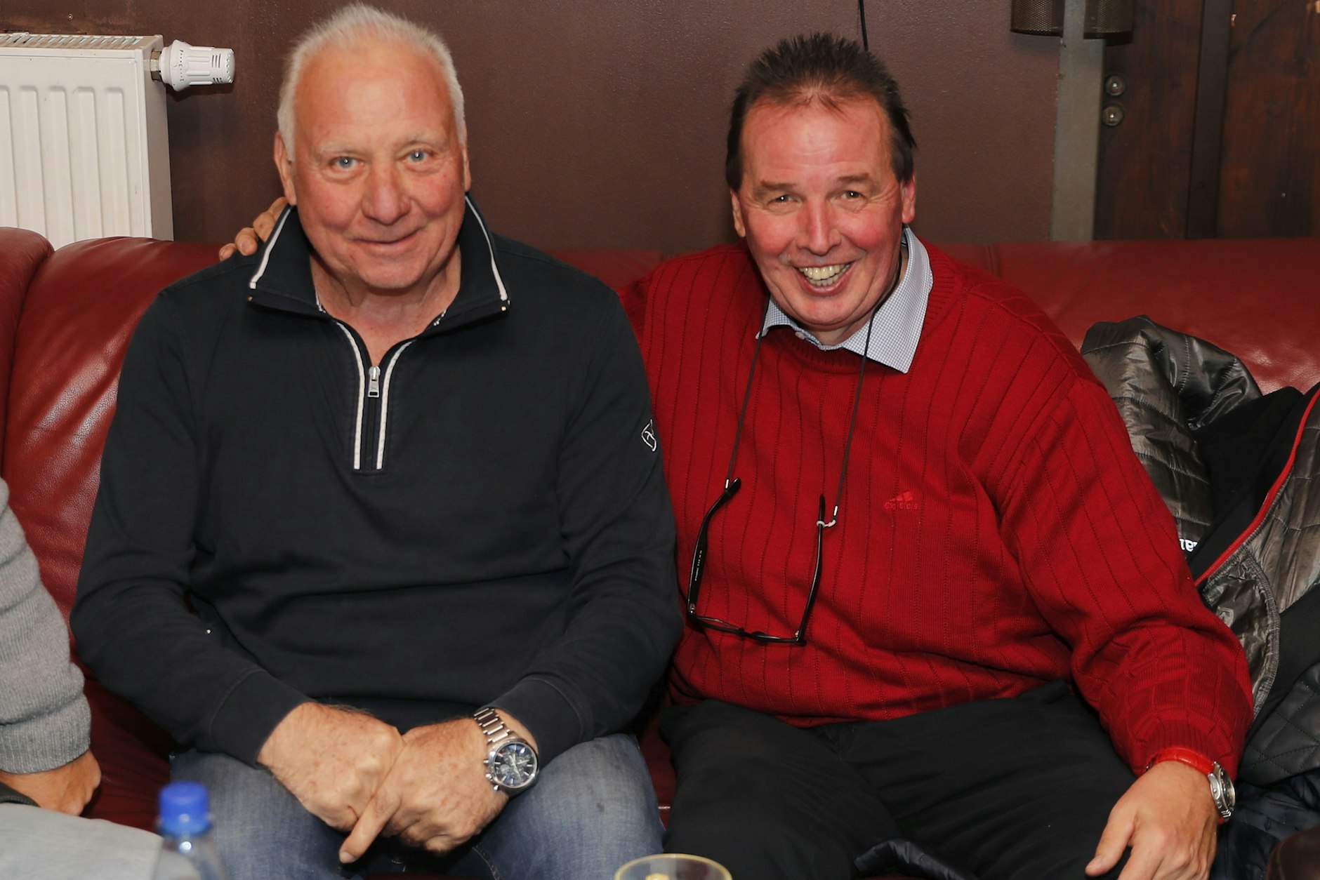 BFC-Ehrenspielführer Frank Terletzki (l.) und Norbert Paepke, Manager des Traditionsteams der Dynamos.